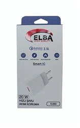 Elba ELB03-20USB Beyaz 20W USb Şarj Kafa QC4.0(Akıllı Koruma-Hızlı Şarj-Isıya Dayanıklı) - 3