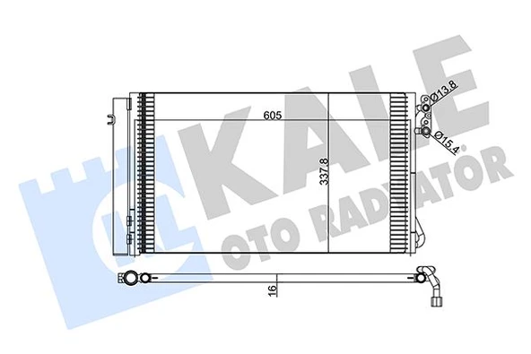 Bmw Klima Radyatoru  Bmw E81 E82 E87 E88 E90 E91 E92 E93  X1 E84 Z4 E89 M47 N47 M57 N57 N54 N55 - Kale 376700 ürün görseli
