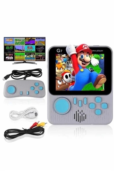 Çift Konsol 666 Adet Retro Oyun El Atarisi Taşınabilir 3.5 İnç Ekran - Resim 2