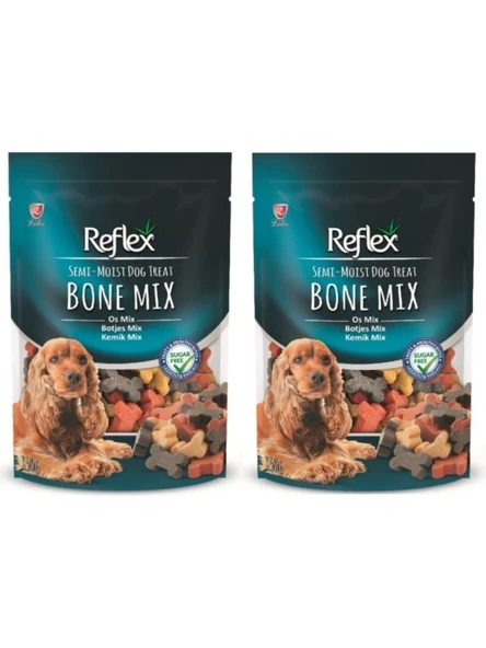 Reflex Yarı Yumuşak Ödül Maması Kemik Mix - 150 gr x 2 Adet - 1