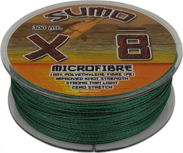 Effe Sumo X8 İp Misina 300 mt Polietilen Micro Fiber İp Misina Yeşil - 1
