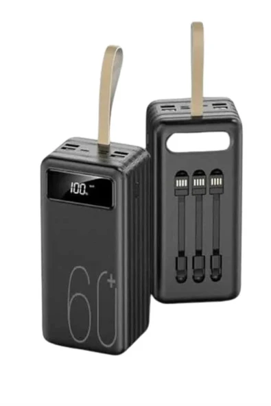 Hızlı Şarj 4 Çıkışlı Powerbank 60.000 Mah Taşınabilir Dijital Göstergeli - 1