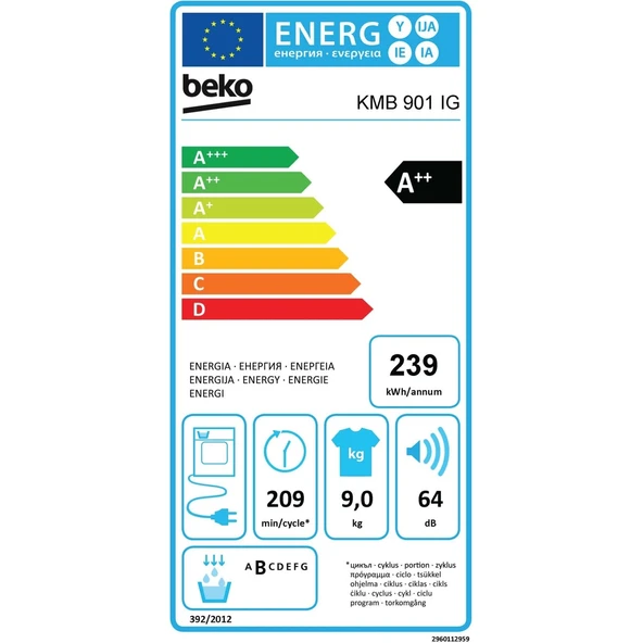 Beko Kmb 901 Ig Kurutma Makinesi (Ironfinish Kolay Ütüleme Özelliği) - 4