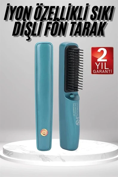Şarjlı Saç Düzleştirici Tarak İyon Özellikli Sıkı Dişli Elektriklenme Karşıtı - Resim 2