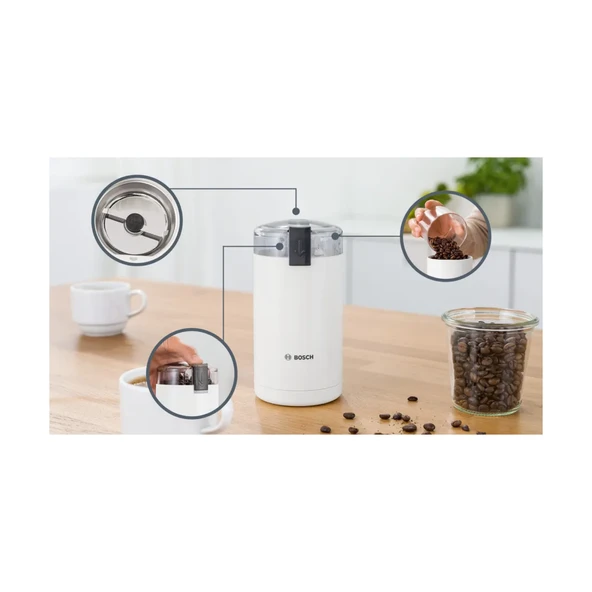 Bosch TSM6A011W Beyaz Kahve Öğütücü - 9