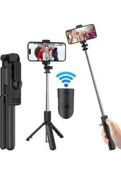 Cep Telefonu Tripod Standı Manyetik Selfie Sopa Bluetooth Uzaktan Kumandalı - 3
