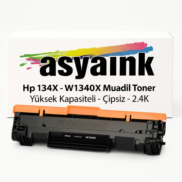 HP M207d/M207dw 134X-W1340X Muadil Toner Çipsiz 2400 Sayfa Asyaink