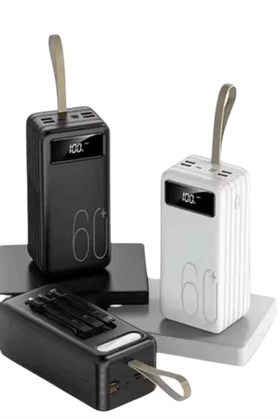 Hızlı Şarj 4 Çıkışlı Powerbank 60.000 Mah Taşınabilir Dijital Göstergeli - 3