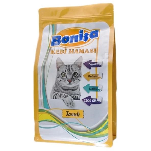 Yetişkin Kedi Maması - Bonisa - Tavuklu - 2.5 Kg