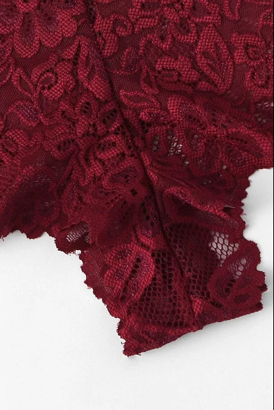 Kadın Bordo Özel Şık Sütyen Külot Takımı - Resim 3