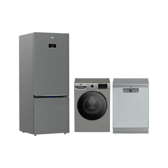 Beko Çeyiz Seti (670475 Eı Buzdolabı+ Bm 4144 Ok I Bulaşık Makinesi + Cmx 10120 S Çamaşır Makinesi) - 1