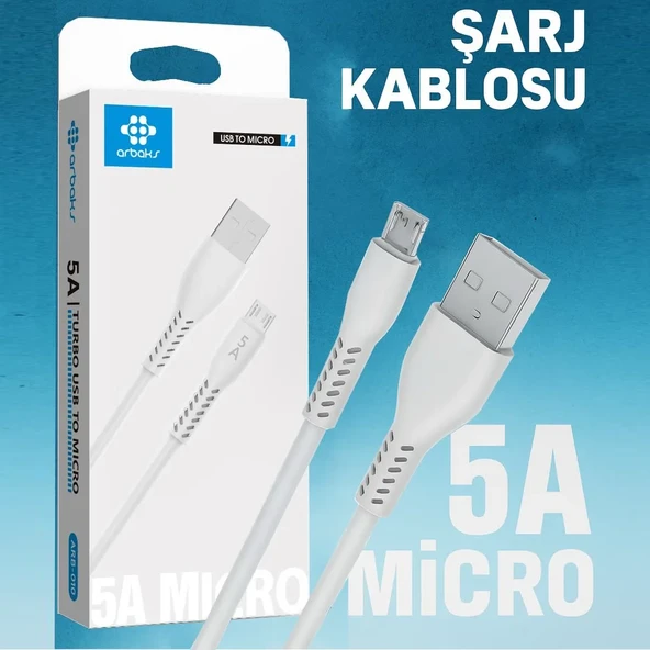 Micro 5A 1M Usb Şarj Kablosu Arbaks ARB-010 ürün görseli
