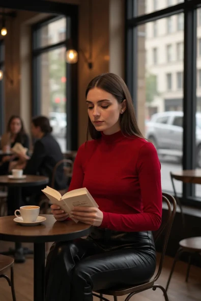 Kadın Bordo Parmak Detaylı Esnek Uzun Kollu Body - Resim 6