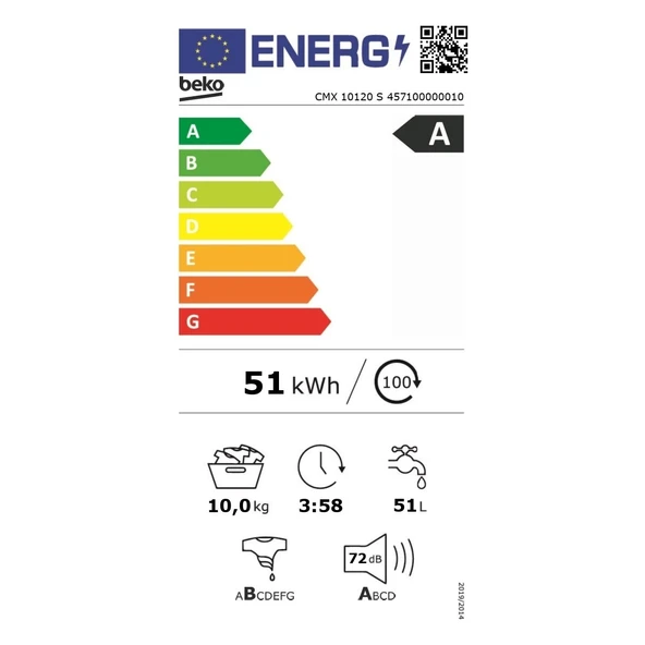 Beko Cmx 10120 S 10 kg 1200 Devir S Çamaşır Makinesi - 9