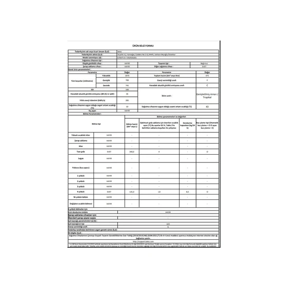 Beko 670475 Eı E Enerji Sınıfı 475 lt No Frost Buzdolabı - 5