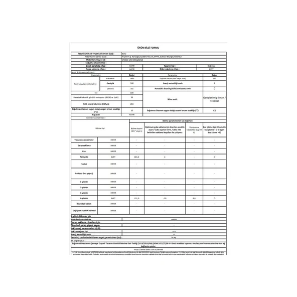 674533 MB Nofrost Buzdolabı Harvest Fresh Özellikli - 5