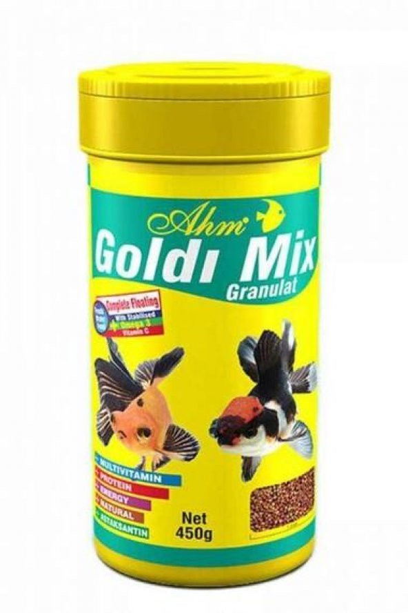 Ahm Goldi Mix Granulat Balık Yemi 1000 ml