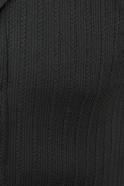 DeepSEA Slim Fit Pamuklu Apaş Yaka Kısa Kol Penye  Gömlek Dokulu Jakar Kumaş Dar Kesim Spor Gömlek 2501216 - Resim 4