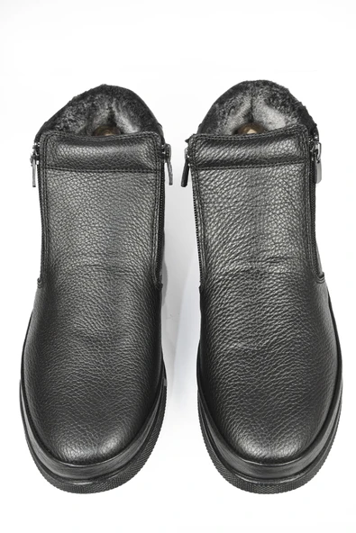 DeepSEA Su & Soğuğa Dayanıklı İçi Kürklü Çift Tarafı Fermuarlı Hakiki Deri Ortopedik Kaymaz Taban Bot 2509993 - Resim 2