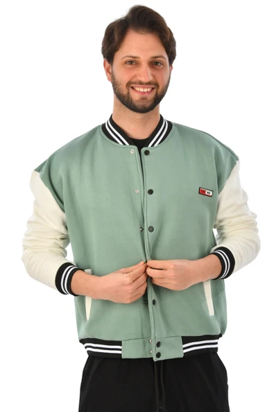 DeepSEA Üç İplik İçi Şardonlu Kolej Yaka Mont Ceket 2304775 - Resim 11