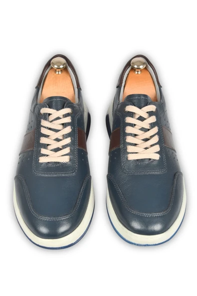 DeepSEA Bağcıklı Ortopedik Poli Taban Orjinal Deri Spor Sneaker Ayakkabı 2509956 - Resim 10