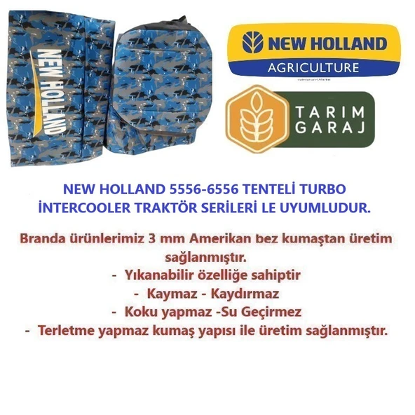 New Holland 5556-6556 Turbo İntercooler Traktör Kılıfı Branda - Resim 5