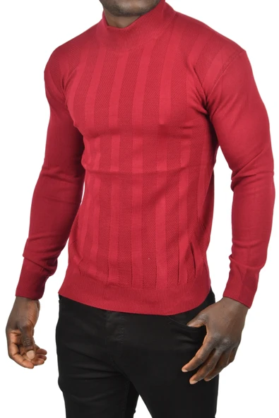 DeepSEA Çizgi Desenli Yarım Balıkçı Yaka Triko Boğazlı Kazak 2505513 - Resim 2