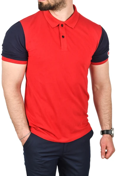DeepSEA Dar Kesim Pamuklu Polo Yaka Tişört Slim Fit Nefes Alan Kıvrılmaz Polo Yaka Tişört 2503022 - Resim 8
