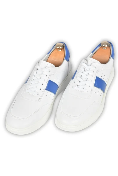 DeepSEA Bağcıklı Ortopedik Poli Taban Orjinal Deri Spor Sneaker Ayakkabı 2509956 - Resim 4