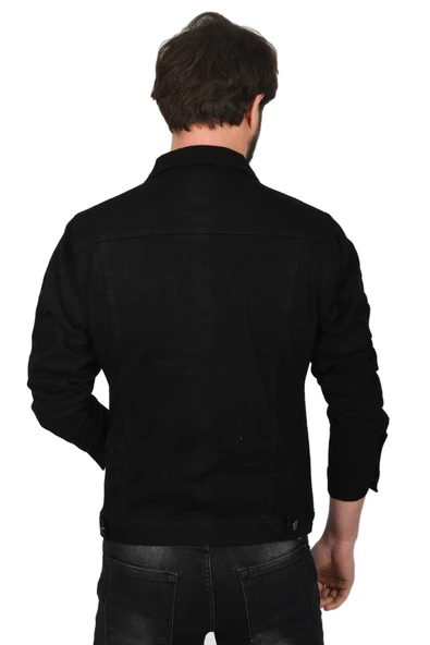 DeepSEA Slim Fit Likralı Kot Mont Jean Ceket 2201007 - 5