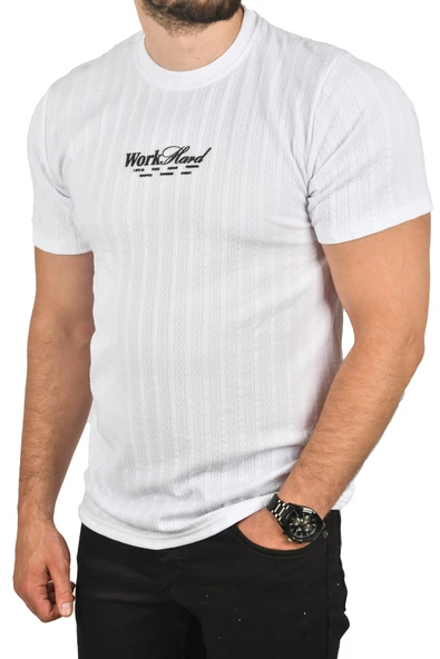 DeepSEA Dar Kesim Pamuklu Tişört Slim Fit Nefes Alan Yumuşak Dokulu Tişört 2504351 ürün görseli