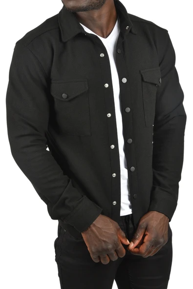 DeepSEA Örme Kalın Kumaş Gömlek Yaka Çıtçıtlı Cepleri Kapaklı Spor Ceket 2500557 - 7