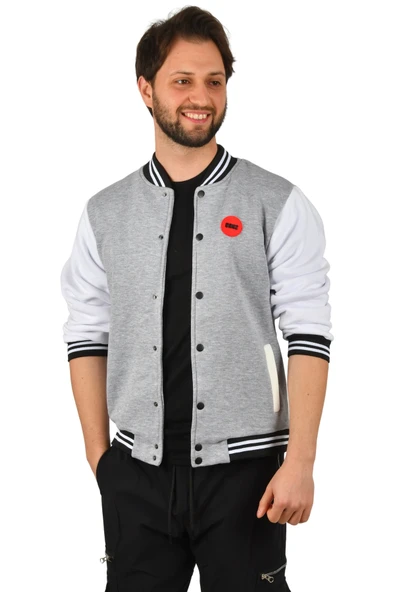 DeepSEA Üç İplik İçi Şardonlu Kolej Yaka Mont Ceket 2304772 - Resim 5