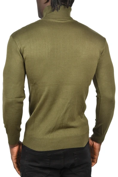 DeepSEA Çizgi Desenli Slim Kesim Tam Balıkçı Yaka Triko Boğazlı Kazak 2505509 - Resim 9