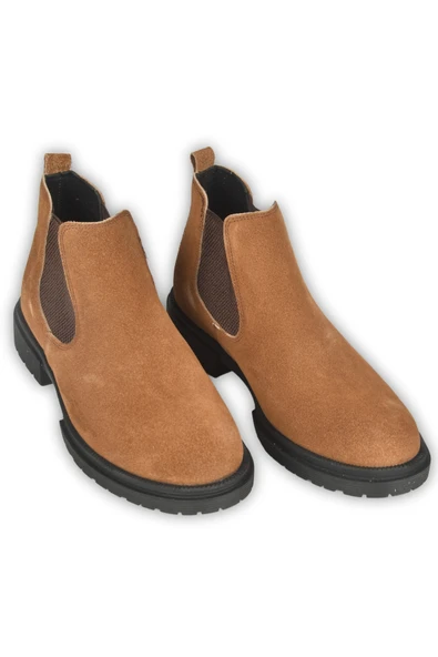 DeepSEA Yanları Lastikli Süet Deri Ortopedik Taban Chelsea Bot 2509938 - Resim 4