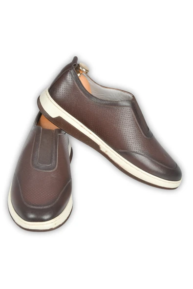 DeepSEA Lastikli Ortopedik Taban Hakiki Deri Spor Ayakkabı Sneaker 2509954 - Resim 5