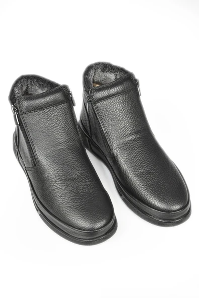 DeepSEA Su & Soğuğa Dayanıklı İçi Kürklü Çift Tarafı Fermuarlı Hakiki Deri Ortopedik Kaymaz Taban Bot 2509993 - Resim 4