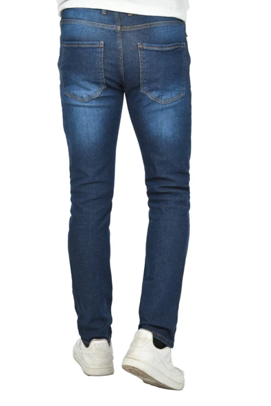 DeepSEA Regular Fit Taşlanmış Kot Pantolon Rahat Kesim Likralı Jeans Pantolon 2407080 - Resim 5