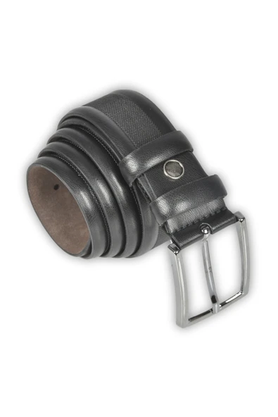 DeepSEA 3,5 cm Ortası Nokta Şeritli Suni Deri Klasik Kemer 2402607 - Resim 3