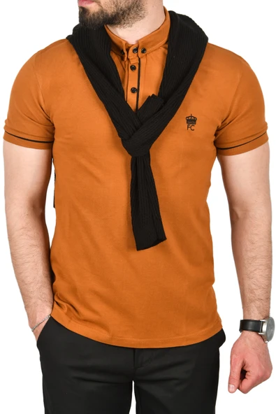 DeepSEA Slim Fit Dar Kesim Pamuklu Pike Kumaş Polo Yaka Tişört Nefes Alan Kıvrılmaz Polo Yaka Tişört 2503020 - 4