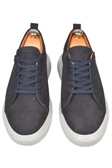 DeepSEA Eva Taban Bağcıklı Nubuk Deri Yüksek Taban Spor Ayakkabı Sneaker 2509953 - Resim 2