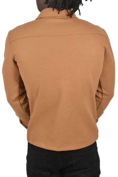 DeepSEA Dar Kesim Cepleri Kapaklı Çıtçıtlı İnce Kaşe Ceket Mont 2500559 - 5