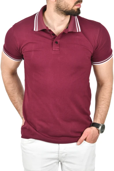 DeepSEA Slim Fit Pamuklu Kumaş Polo Yaka Tişört Nefes Alan Dar Kesim Kıvrılmaz Yaka Tişört 2503021 - 8