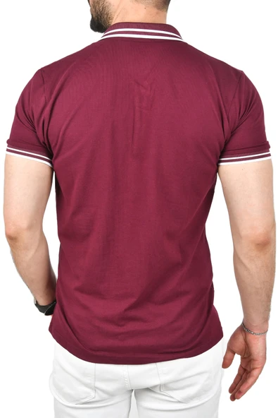 DeepSEA Slim Fit Pamuklu Kumaş Polo Yaka Tişört Nefes Alan Dar Kesim Kıvrılmaz Yaka Tişört 2503021 - 9