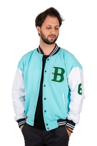 DeepSEA Üç İplik Kol ve Gögüs Nakış Detaylı Çıtçıtlı Kolej Mont 2304762 - Resim 2