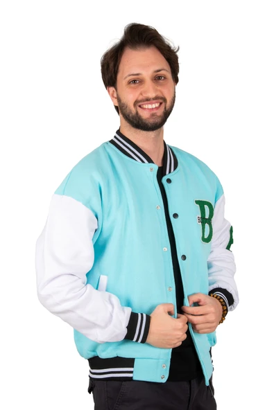 DeepSEA Üç İplik Kol ve Gögüs Nakış Detaylı Çıtçıtlı Kolej Mont 2304762 ürün görseli