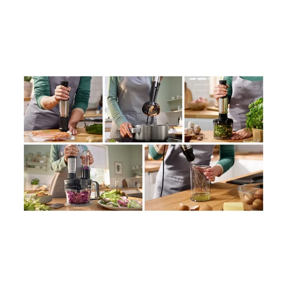 Bosch MSM6M810 ErgoMaster 1200 W Paslanmaz Çelik El Blenderı - 4