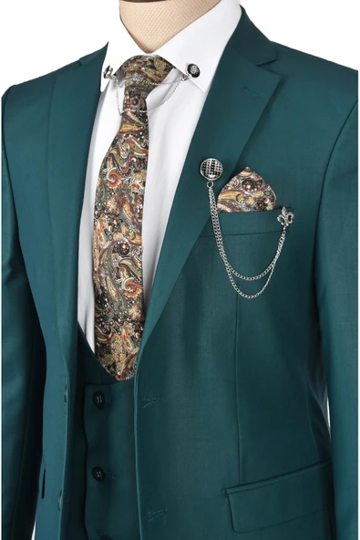 DeepSEA İtalyan Kesim Çift Yırtmaç 3lü Takım Elbise 2300528 ürün görseli