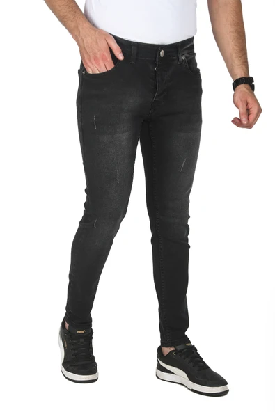 DeepSEA Jeans Skinny Fit Likralı Taşlanmış Kot Pantolon 2508588 - 2