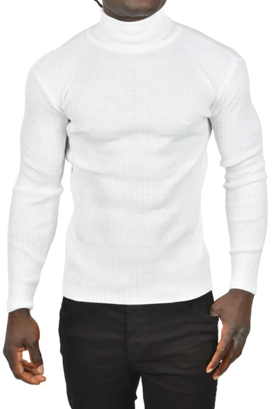 DeepSEA İnce Fitilli Tam Boğazlı Balıkçı Yaka Tüylenmeyen Triko Kazak 2505498